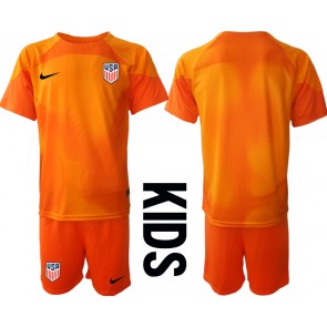Maillot de foot États-Unis Gardien de but Domicile enfant Monde 2022 Manches Courte (+ pantalon court)